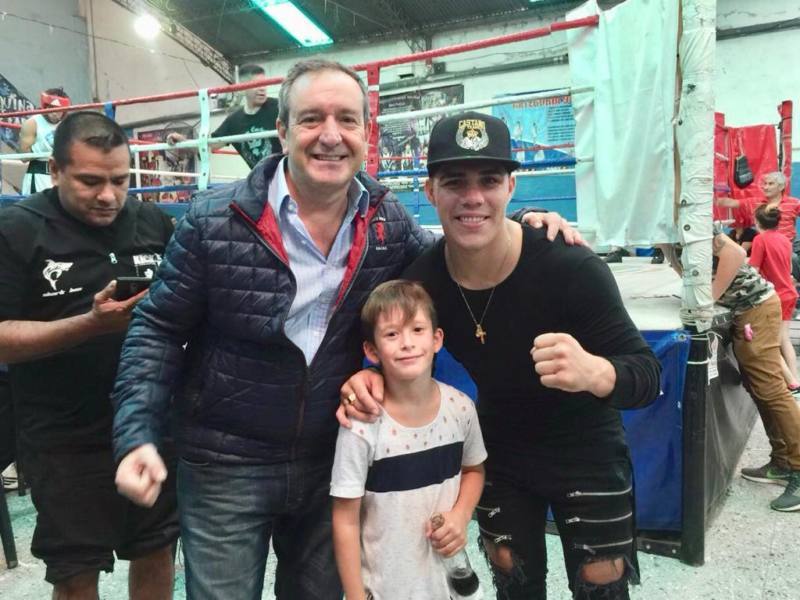 Miguel Saredi y el Boxeador Brian Castaño