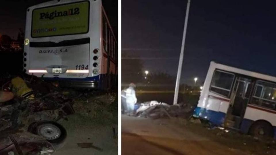 González Catán: Colectivo de la línea 86 chocó contra un auto y mató al conductor